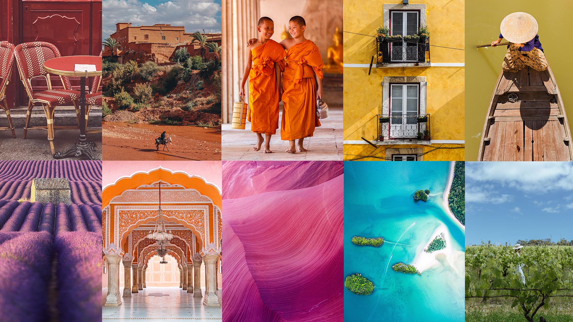 Travel by colour: a rainbow journey around the world