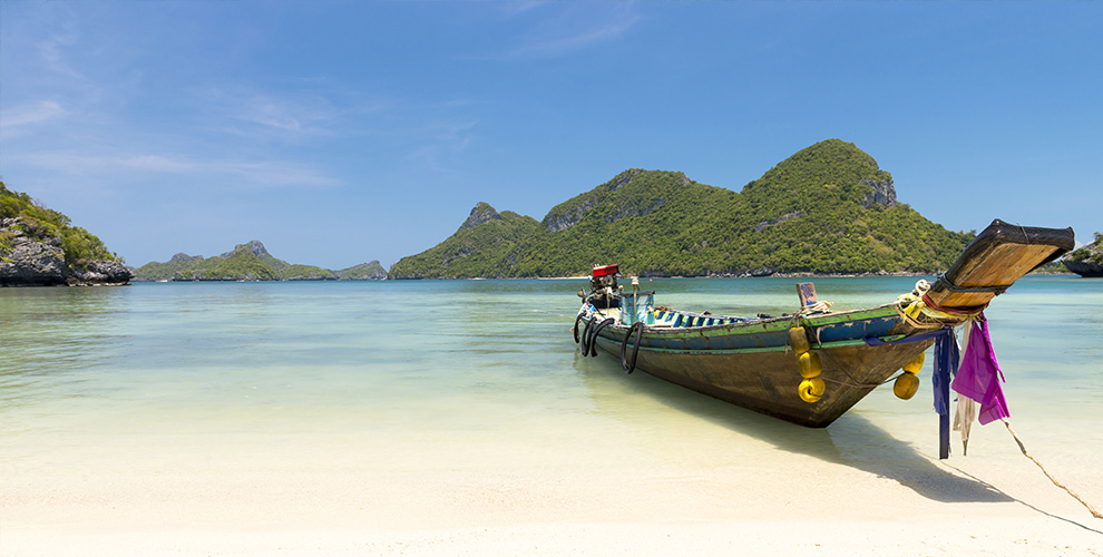 Fishing Boat on a Beach, Koh Samui, Thailand